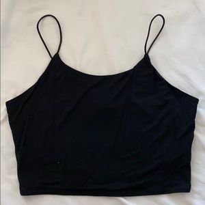 Black cropped top